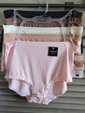 Rene Rofe 5-Pack Tailored Briefs - Pink, Cream, Tan, Brown, Black
